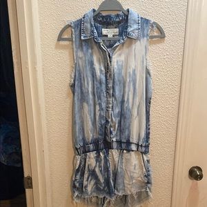 Blue Tie-Dye Romper M